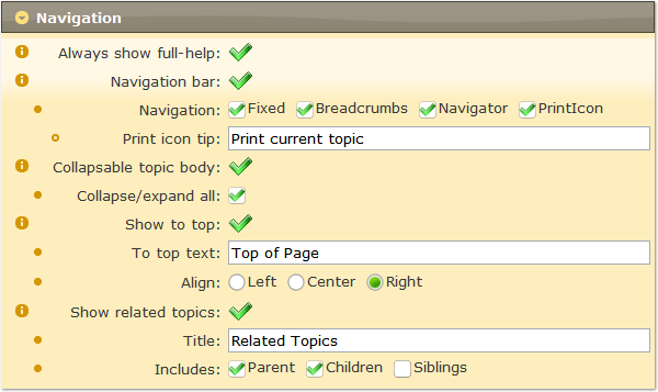 Navigation options for creating Unicode CHM file