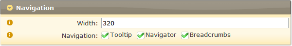 Navigation options for creating Web Help/Web Document files.