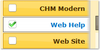 Select Web Help to create Web Help/Web Document files.