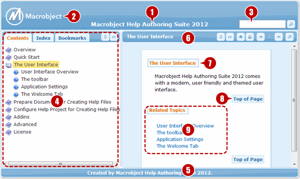 Screenshot and quick reference for Web Help/Web Documents – OfficeStyle template