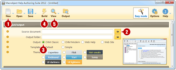 Steps for Creating Classic CHM Help / Compiled HTML Help in easy mode.
