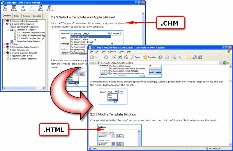 Macrobject CHM-2-HTML Professional 2009 screen shot